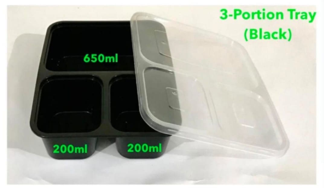 3-Portion Food Tray